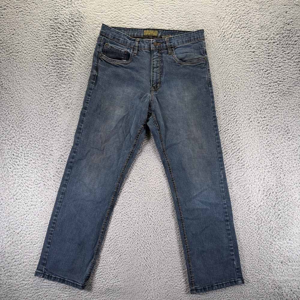 Urban Star Jeans Men 30x29 Blue Cotton Denim Straight Leg Faded Workwear Utility